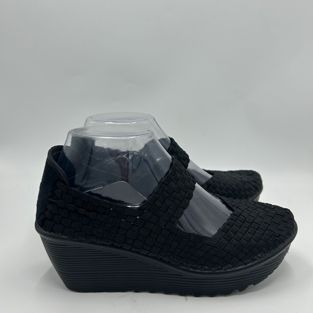 White Mt. Women's Black Woven Platform Shoes Size 7.5 - Picture 4 of 7